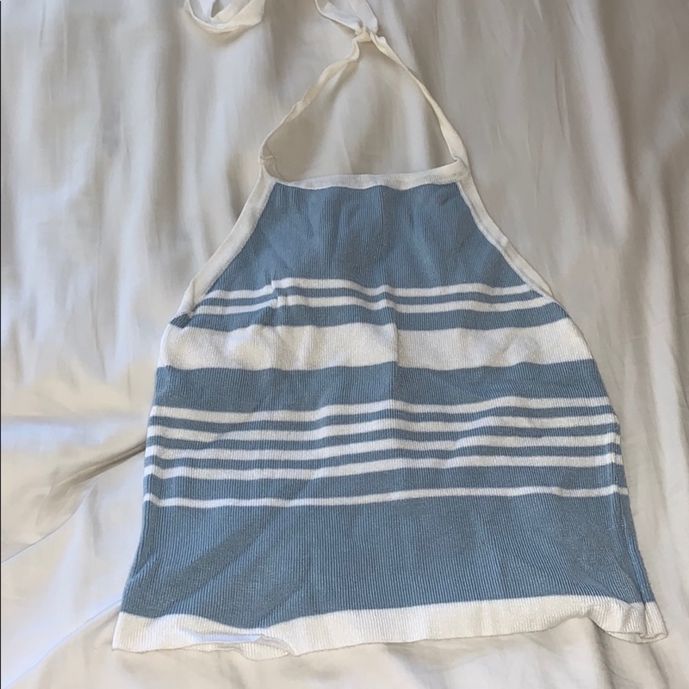 Blue halter top